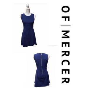 OF | MERCER Made In New York Navy Blue Midi Dress